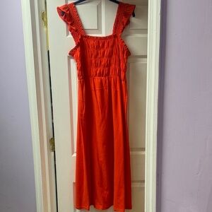 Old Navy Red Ruffle Strap Dress